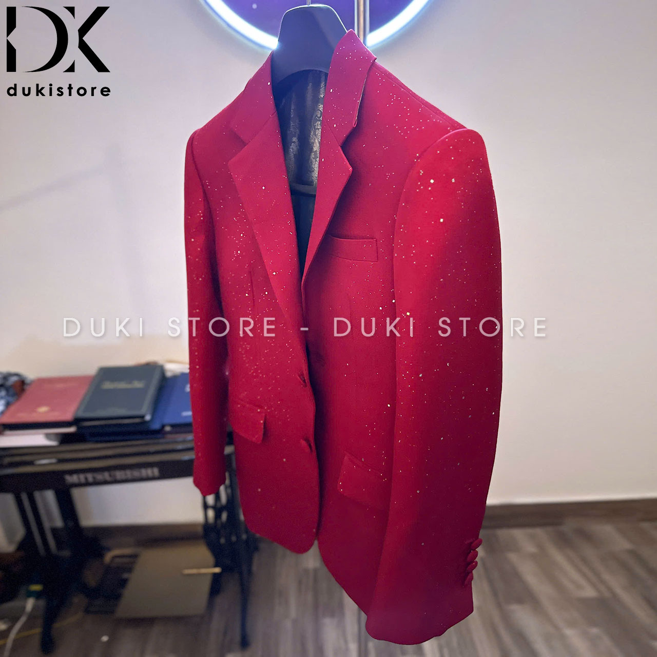 Aó vest nam kim tuyến màu đỏ cao cấp ADK0050 ao-vest-ao-blazer-nam-kim-tuyen-mau-do-dep-ADK0050